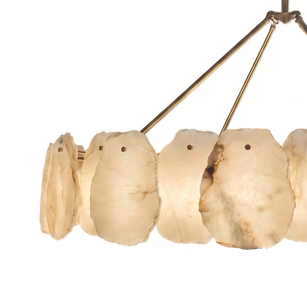 Modern Alabaster Linear Chandelier