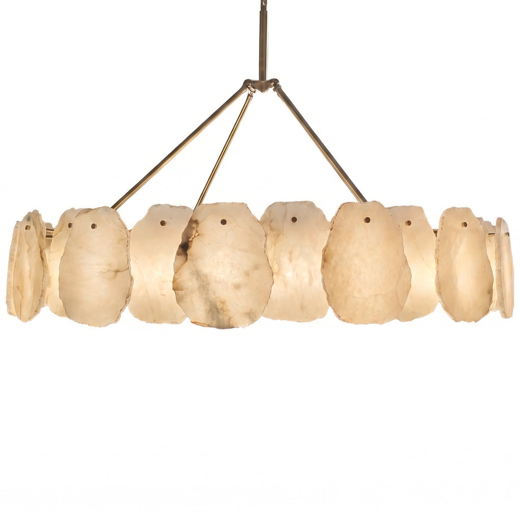 Modern Alabaster Linear Chandelier