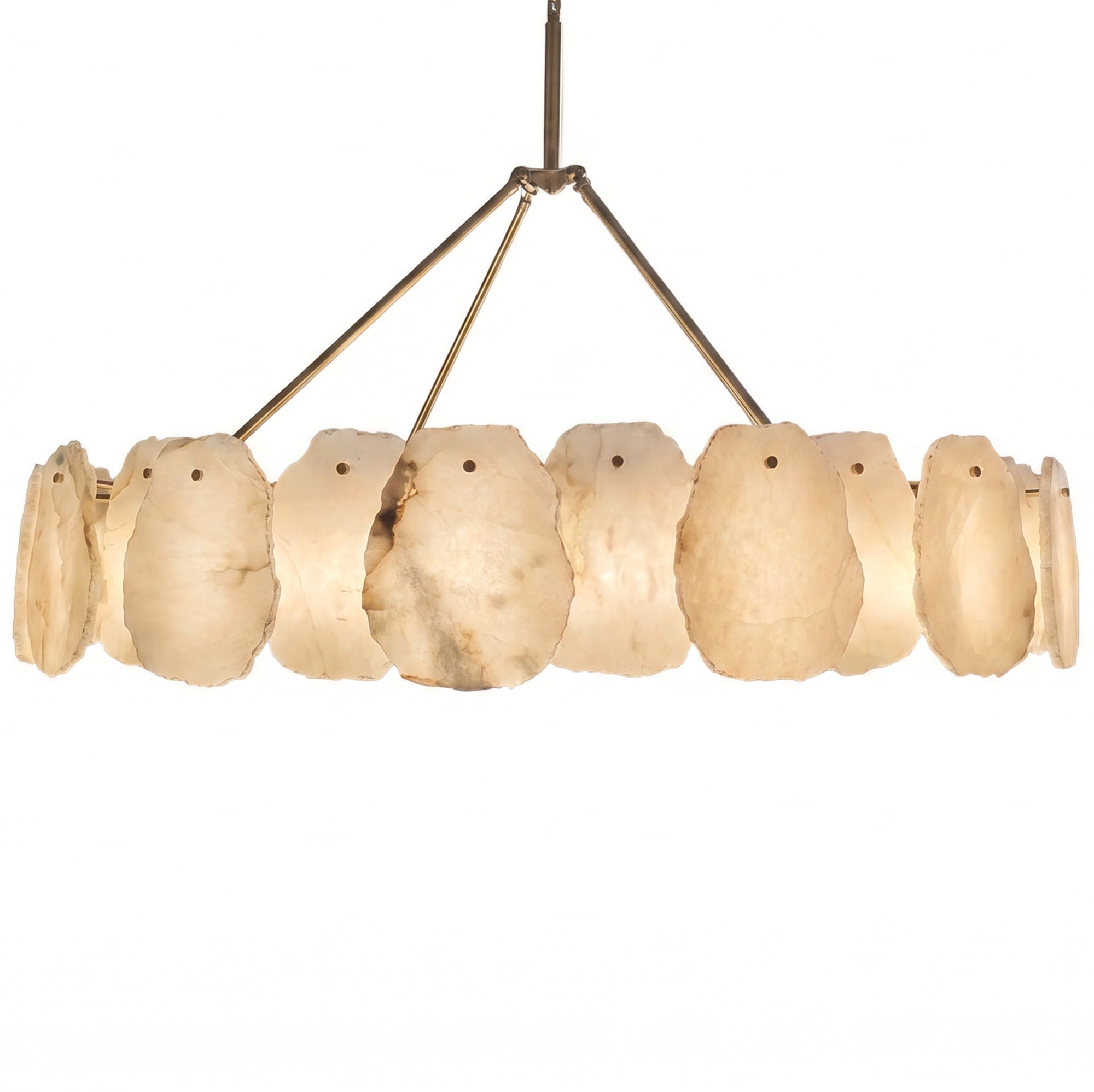 Modern Alabaster Linear Chandelier