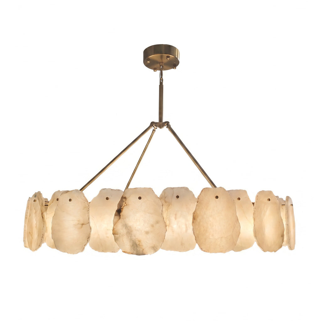 Modern Alabaster Linear Chandelier