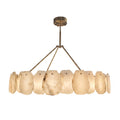 Modern Alabaster Linear Chandelier