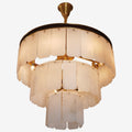 Elegant Tiered Alabaster Chandelier