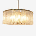 Luxury Mid-Century Ice Glass Chandelier