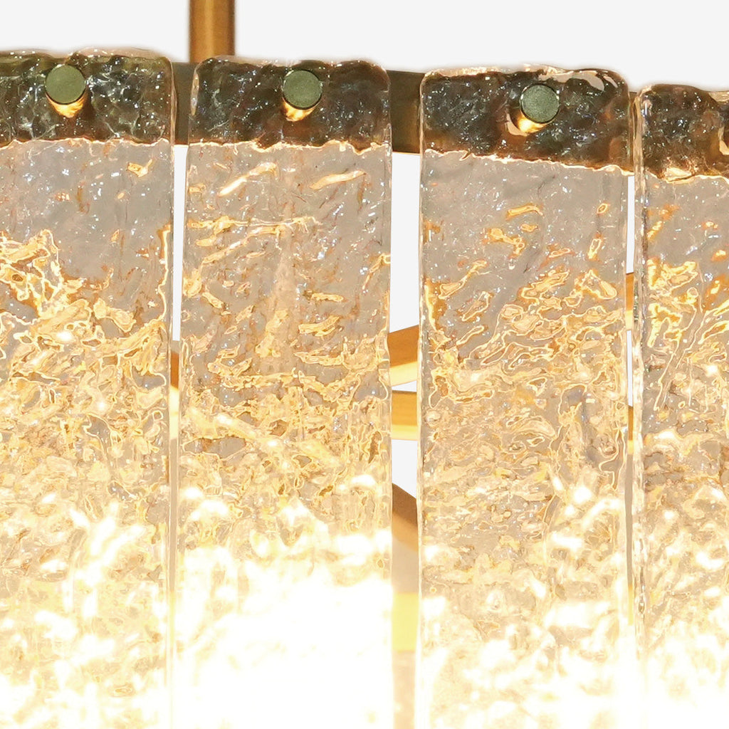 Luxury Mid-Century Ice Glass Chandelier