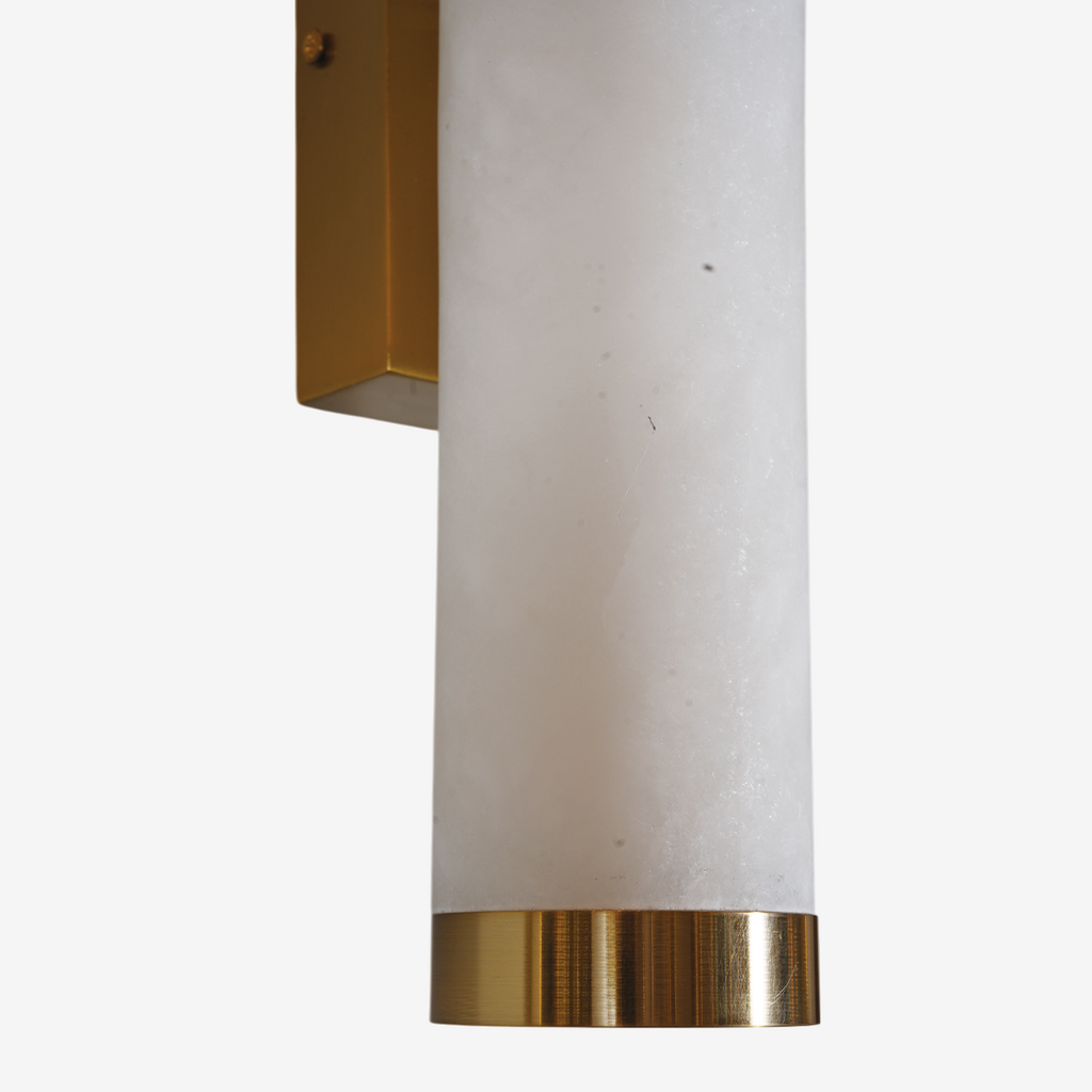 Modern Tube Alabaster Wall Sconce