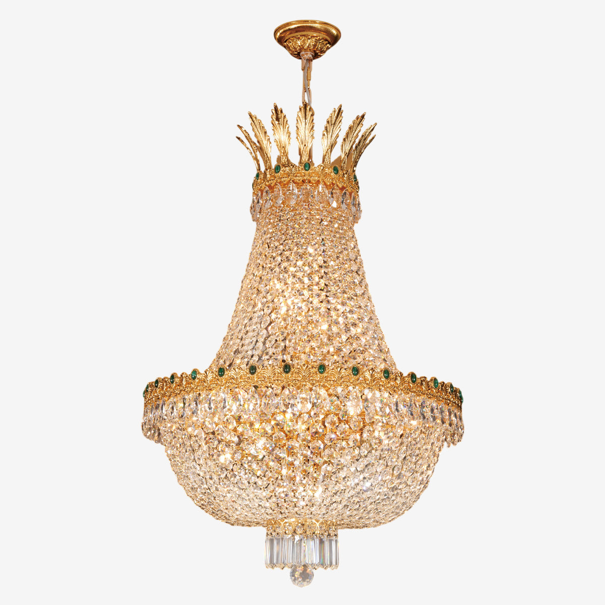 Luxury Imperial Crown Crystal Chandelier