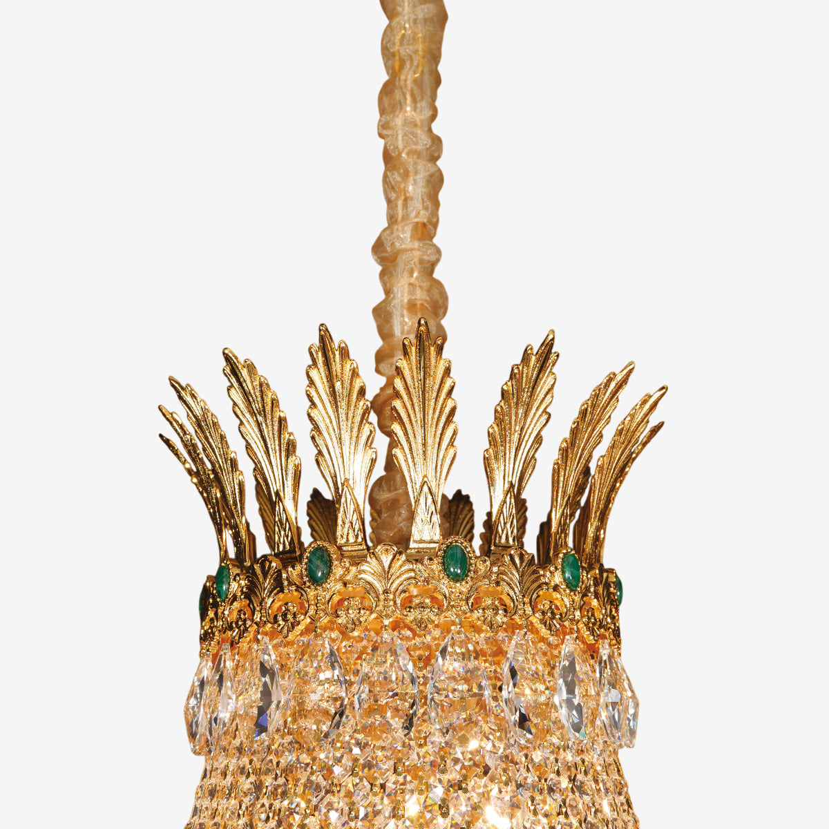 Luxury Imperial Crown Crystal Chandelier