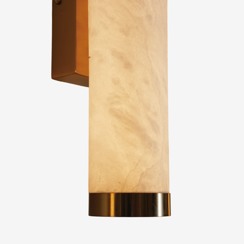 Modern Tube Alabaster Wall Sconce