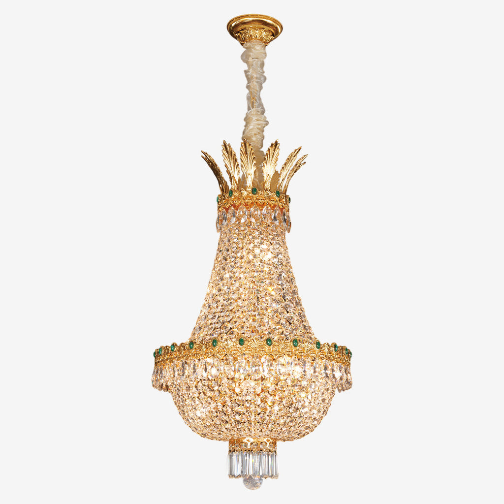 Luxury Imperial Crown Crystal Chandelier