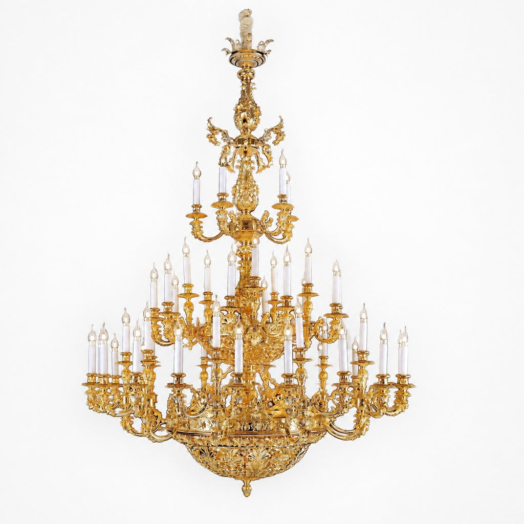 French big brass chandelier