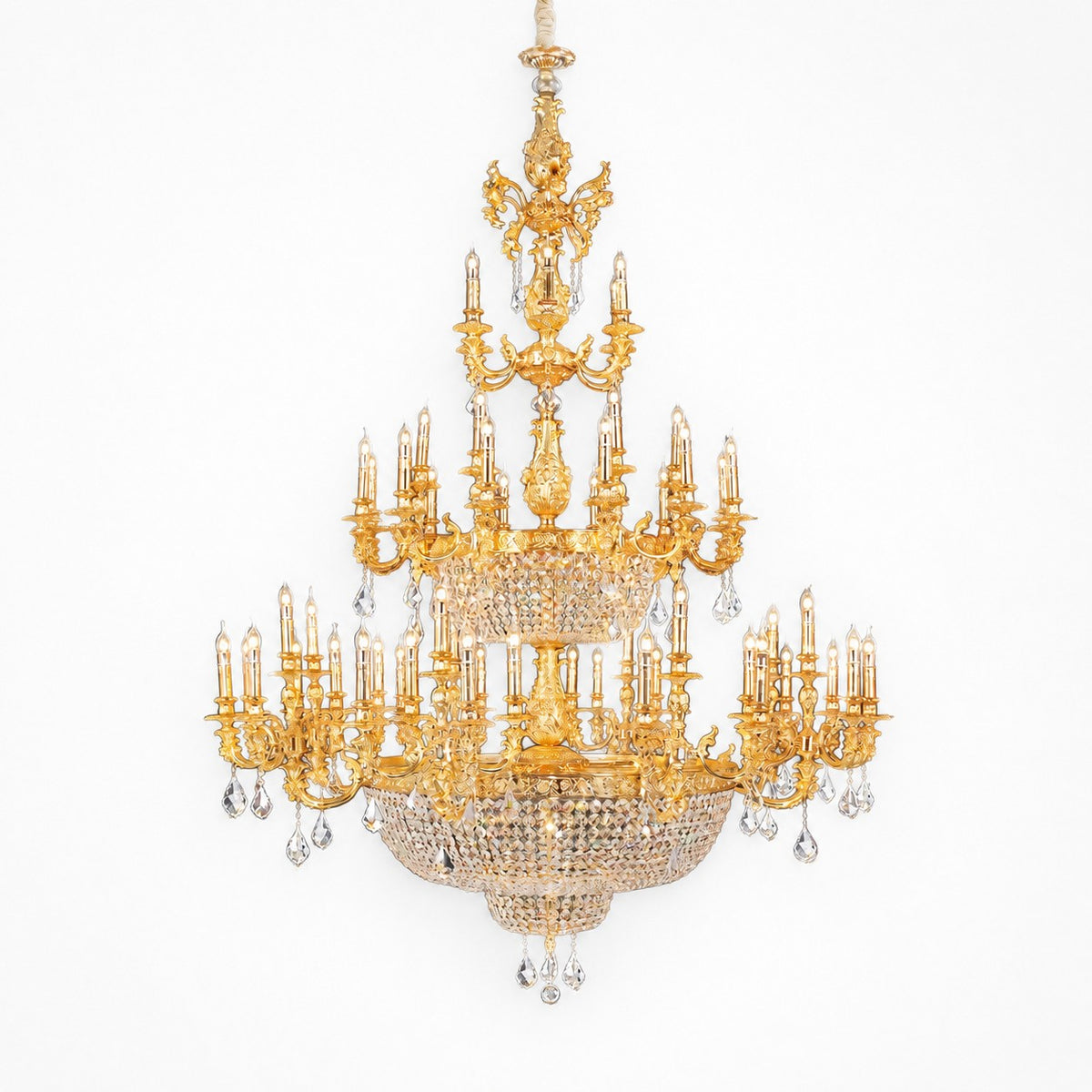 Large classic brass chandelier