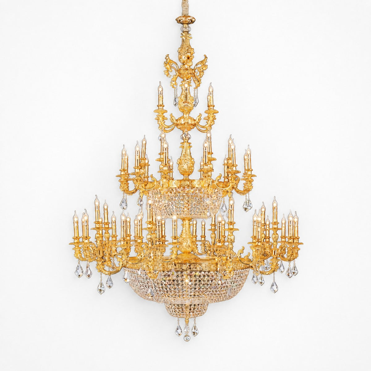 Large classic brass chandelier