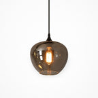 Modern Smoke Gray Glass Pendant Light
