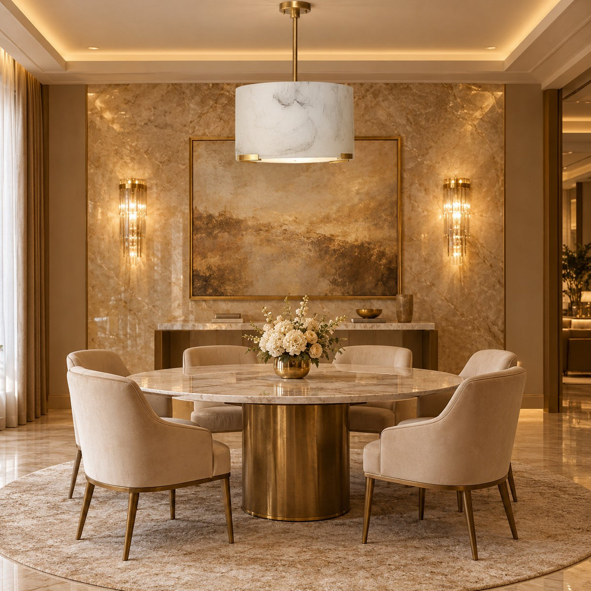 Elancourt Alabaster Pendant