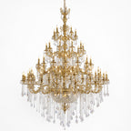 large vintage luxury brass chandelier