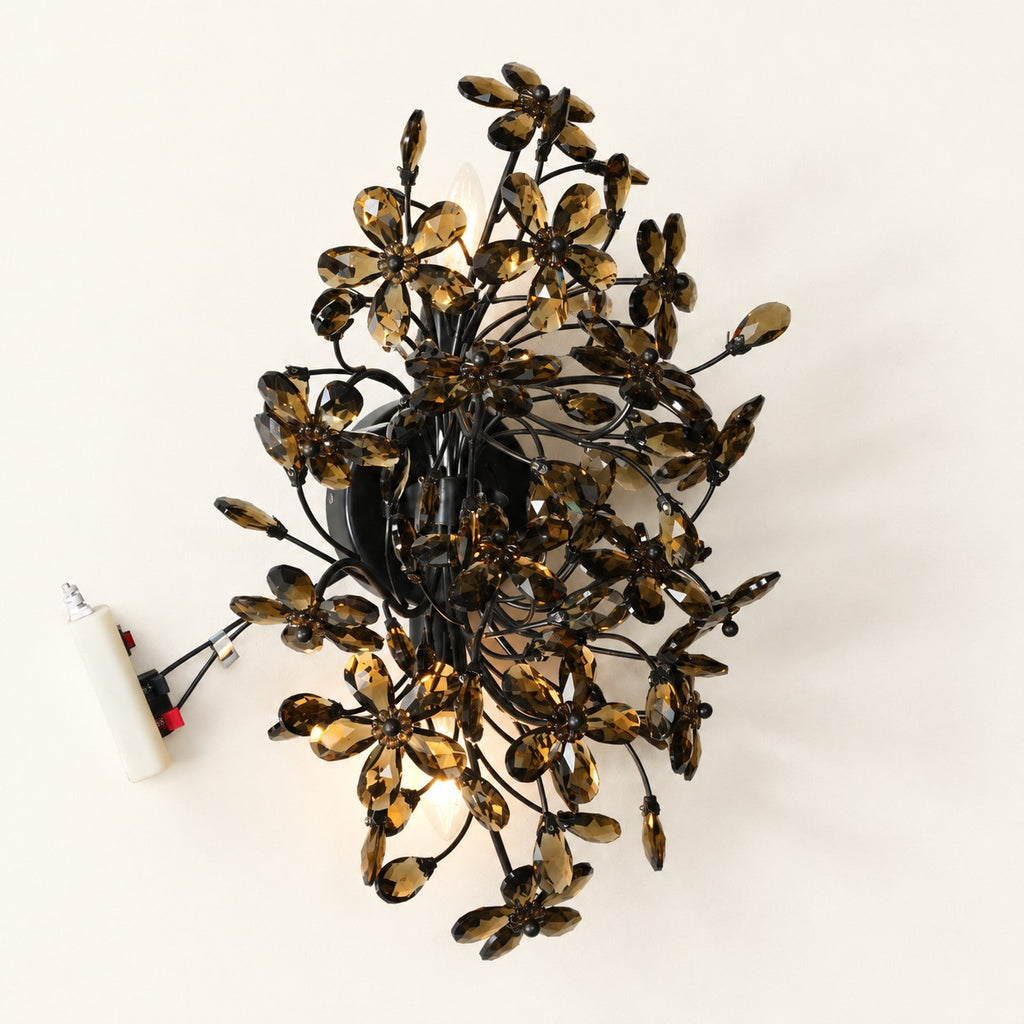 Thessaire Faceted Floral Wall Sconce