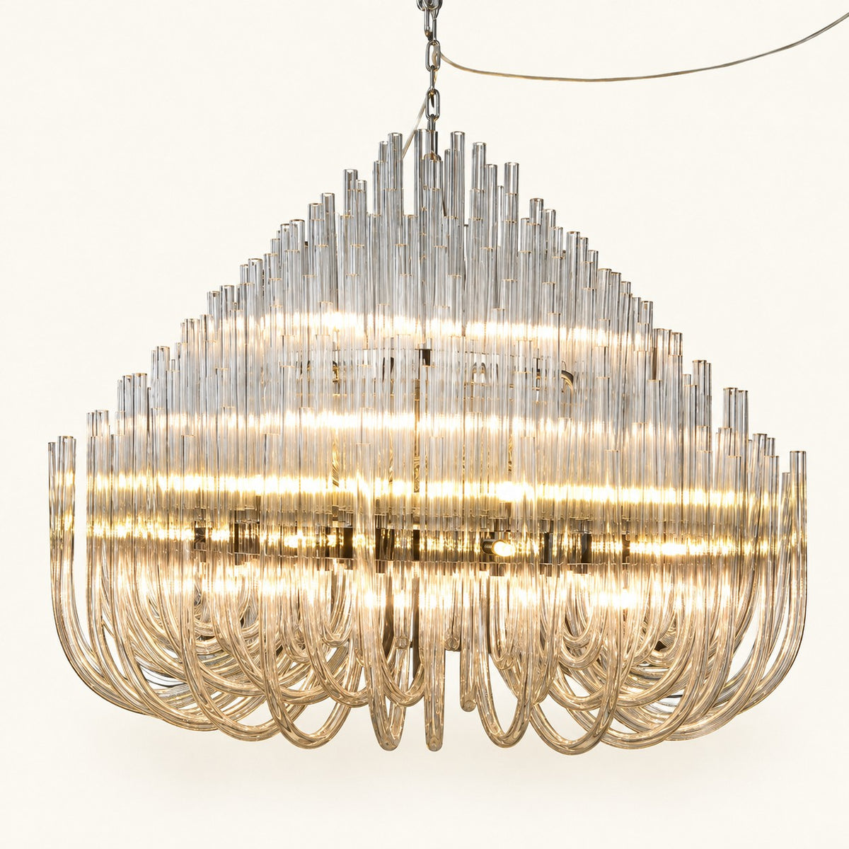 Rovelle Cascade Clear-Rod Chandelier